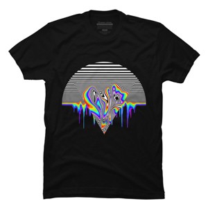 Adult Design By Humans Trippy Rainbow Deconstruct Melt By EranFowler T-Shirt - 1 of 2
