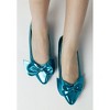 Bromelia Metallic Pleather Bow Ballerinas Women - 2 of 4
