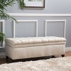 Vynxaria Elegant Multi-Functional Storage Ottoman with Birch Legs£¬Beige - 3 of 4