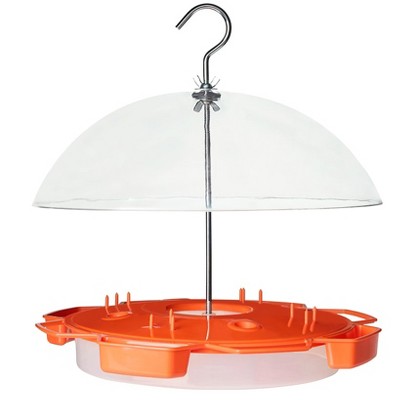 The Lakeside Collection Hummingbird Feeder For Food And Nectar With Clear Shield