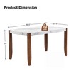 VYNXARIA 46.5" Dining Table, Modern Kitchen Table, Rectangular Faux Marble Style Table with Wood Legs - 4 of 4