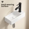 Hrinhom 14.2"W Bathroom Vanity Sink,Modern Ceramic Wash Basin Right Hand Without Faucet - 3 of 4