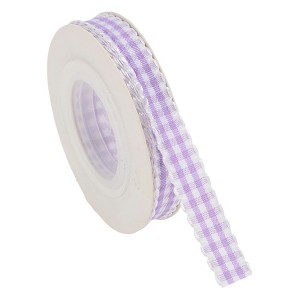 Unique Bargains 0.39"x29.53' Plaid Gift Ribbon - 1 of 4