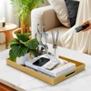 Attop Gold Decorative Tray for Coffee Table Modern Handled Plastic Ottoman Tray 15.8x10.2x1.4inch Bathroom & Living Room Decor - 4 of 4