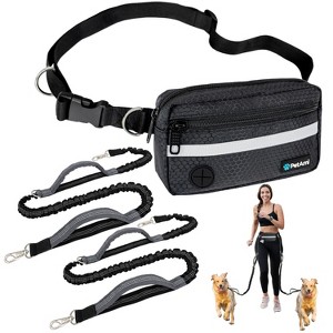 PetAmi Hands Free Dog Leash, Running Belt for Walking Jogging, Waist Zipper Pouch Fanny Pack with Waste Bag Dispenser - 1 of 4