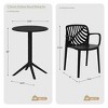 WestinTrends Playa 3-Piece Outdoor Resin Patio Bistro Table Set with Stackable Patio Dining Side Chairs For 2 - 3 of 4