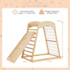 Safstar 6-in-1 Wood Jungle Gym Montessori Climbing Play Set w/Double-sided Ramp Natural - 2 of 4
