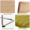 Bekrvio Bar Stools Set of 2/3/4, 26”/30" Barstool with Rattan Back, Velvet-Upholstered & Chrome Frame,Mid Century Modern Kitchen Stool for Island - 4 of 4