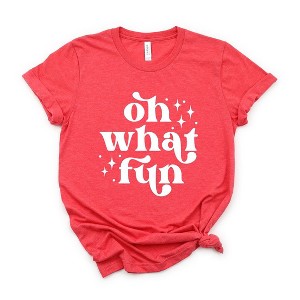 Simply Sage Market Women's Whimsical Oh What Fun Short Sleeve Graphic Tee - 1 of 4