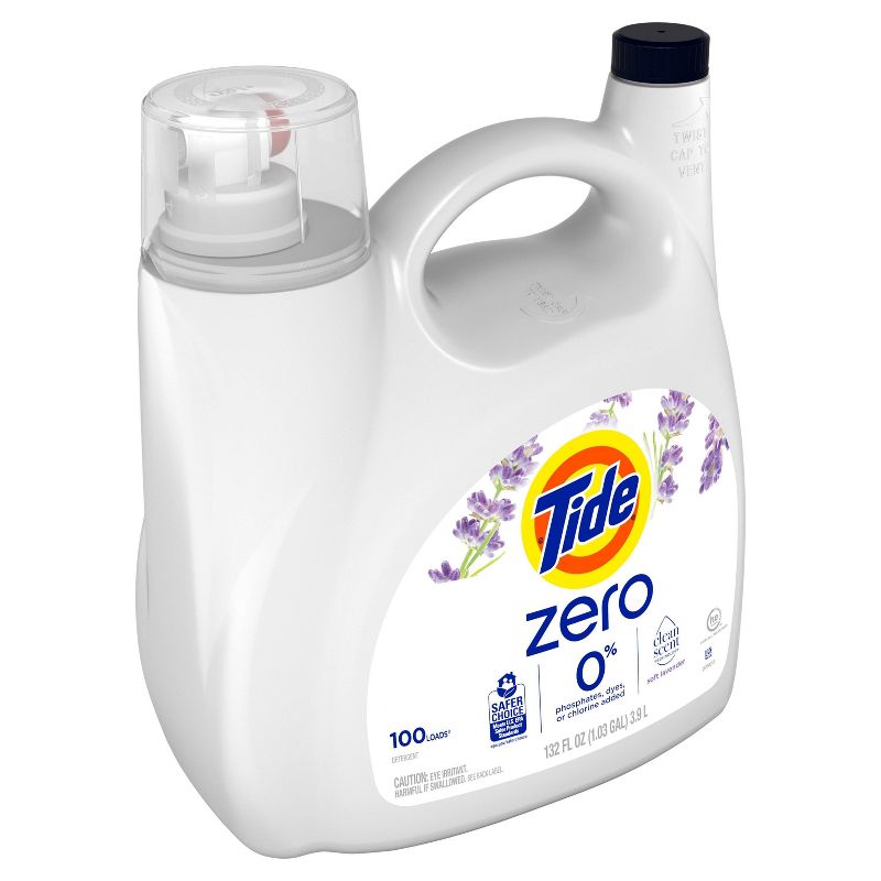 Tide Lavender Scent Zero HE Compatible Soft Liquid Laundry Detergent, 2 of 9