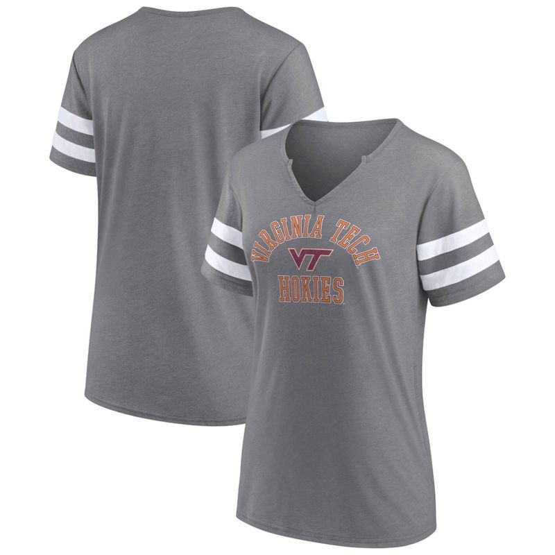NCAA Virginia Tech Hokies Women&#39;s V-Neck Notch T-Shirt, 1 of 4