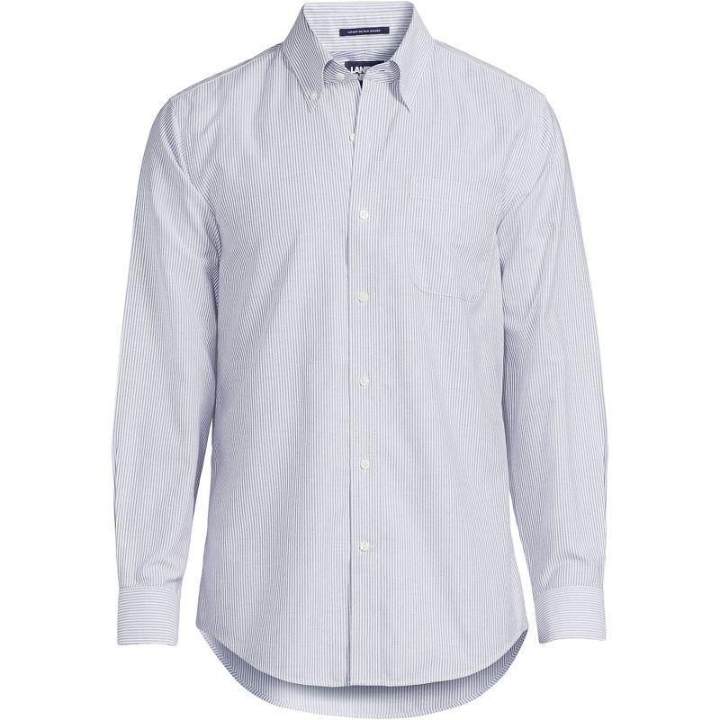 Lands' End Men's Big and Tall Traditional Fit Pattern No Iron Supima Oxford Dress Shirt, 1 of 4