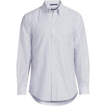 Lands' End Men's Traditional Fit Solid No Iron Supima Oxford Dress Shirt