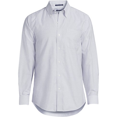 Lands' End Men's Pattern No Iron Supima Oxford Dress Shirt - 15.5 / 32 ...