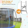 10/12/12/16 FT Pumpkin Trampoline with Safety Enclosure Netand Ladder-ModernLuxe - 4 of 4