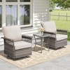 Buenhomino Outdoor Patio All-Weather Wicker Furniture Set - 2 of 4