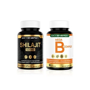 OXYENERGY Shilajit 500mg & Vitamin B Complex Bundle - 1 of 1