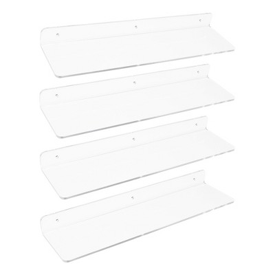 Unique Bargains Acrylic Waterproof Bathroom Floating Shelf 15.7 x 3.9 x 2 Inch