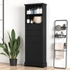 Tall Storage Cabinet with 3 Drawers, Adjustable Shelf & Door, Freestanding Organizer for Bathroom or Office - 2 of 4