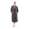 Linum Home Textiles 100% Turkish Cotton Terry Bath Robe Embroidered with Christmas Tree Design - 3 of 4