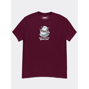 MyMoodTee Enjoy What Life Gives You – Cotton Graphic Tee – Funny & Sarcastic Statement Tee - 1 of 4