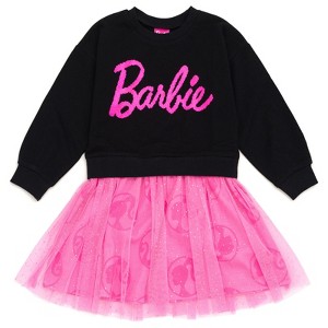 Barbie Girls French Terry Dress Toddler to Big Kid - 1 of 4