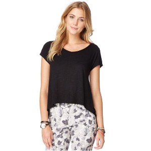 Aeropostale Womens Sheer Tux Hem Basic T-Shirt - 1 of 3
