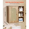 VEVOR Bathroom Wall Cabinet, Door and Adjustable Shelf with 5 Height Levels, Over the Toilet Storage Medicine Cabinet Wall Mounted, ,Brown - 3 of 4