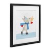 Stupell Industries Ice Skating Bunny with Star Framed Print Under Glass Art - 2 of 4