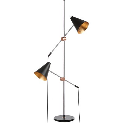 71" Reed Floor Lamp Black (Includes CFL Light Bulb) - Safavieh