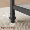 47 in Round Dining Table for 4, Wooden Kitchen Table with Storage Shelves & Roman Metal Legs for Dining Room, Kitchen, Living Room (Table Only) - 4 of 4