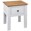 vidaXL Bedside Cabinet White 18.1 in.x15.7 in.x22.4 in. Pine Panama Range - 4 of 4