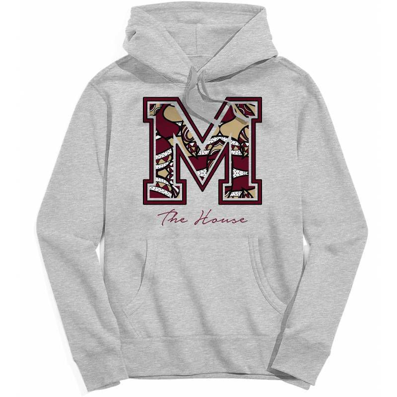 NCAA Morehouse College Maroon Tigers Gray Youth Hooded Sweatshirt, 1 of 2