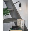 Covybend Metal Desk Lamp Black - Signature Design by Ashley: USB Port, Minimalist, UL Listed - 2 of 3