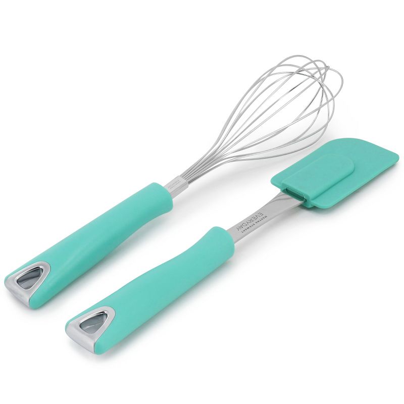 Martha Stewart Everyday Drexler 2 Piece Whisk and Spatula Tool Set in Turquoise, 2 of 6
