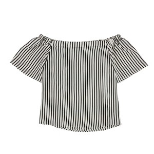 bar III Womens Striped Knit Blouse - 1 of 2