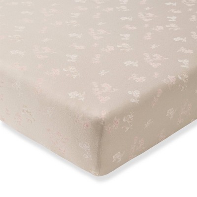 Burt's Bees Baby Organic Fitted Crib Sheet - Whimsical Floral Hummus