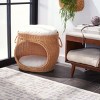 Faati Cat Bed W/ Cushion - PET6503 - White/Honey Natural - Safavieh Pets - 2 of 4