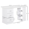 NicBex 47.3 Inch Computer Home Office Desk with 3 Drawers and Open Shelves for Study Room,Bedroom and Office,White - 3 of 4