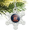 Carroll University Pioneers Logo Metal Snowflake Christmas Tree Holiday Ornament - 2 of 3