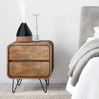 Serenity Whisper-Quiet Black Ultrasonic Aromatherapy Electric Diffuser