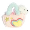 Aurora Small Pastel Heart Puppy Fancy Pals Fashionable Stuffed Animal White 7.5" - 3 of 4