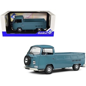1968 Volkswagen T2 Pickup Truck Petrol Blue 1/18 Diecast Model Car by Solido - 1 of 4