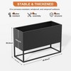 Wooakway Outdoor/Indoor/Decor Metal Raised Garden Beds Planter Boxes Planter Pots Cachepots Nursery Pots - 4 of 4
