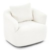 Merax 360° Swivel Barrel Accent Chair with A Throw Pillow - 4 of 4