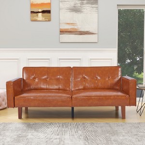 IULULU Sofa Bed, Convertible Memory Foam Futon  Couch for Living Room - 1 of 4