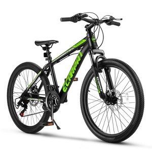 Infurnic Bicycles Mountain Bike Bicycle for Adults, Aluminium Frame Bike 21-Speed with Disc Brake, Black, 66*24.4*36 - 1 of 4