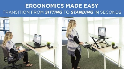 Black Adjustable Under Desk Keyboard and Mouse Drawer with Wrist Rest