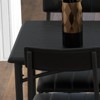 Set of industrial dining table for 4 people, compact rustic kitchen table with 4 upholstered chairs, set of furniture for breakfast or apartments - 4 of 4