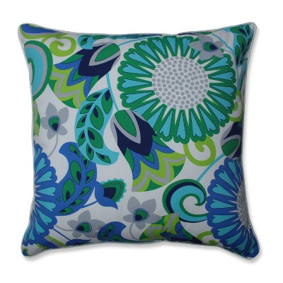 25" Sophia Turquoise Floor Pillow Green - Pillow Perfect